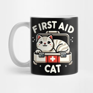 First Aid Cat Pun Nurse Doctor Healthcare Novelty Funny Cat Mug